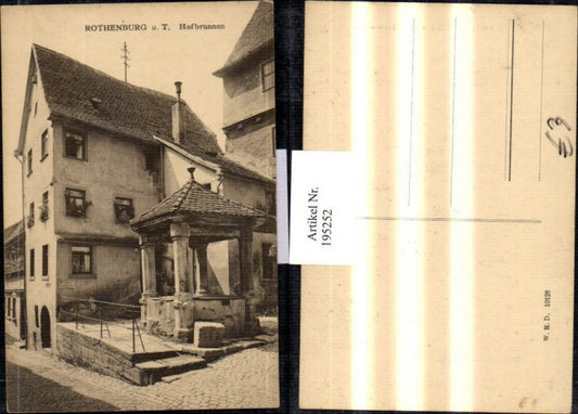 195252,Rothenburg ob der Tauber Hofbrunnen Brunnen