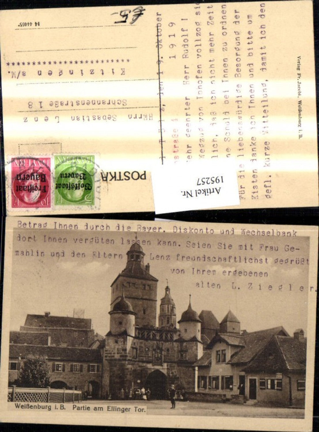 195257,Weißenburg i. Bayern Partie a. Ellinger Tor