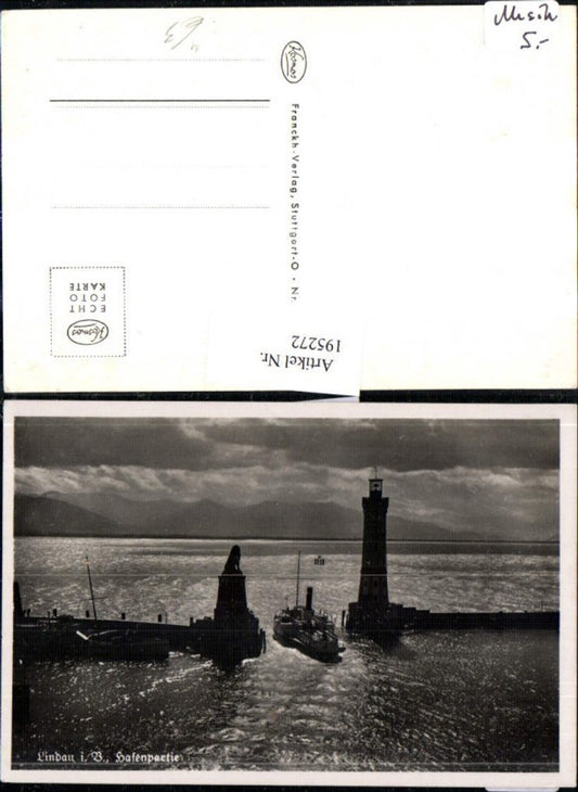 195272,Lindau i. Bodensee Hafenpartie Schiff Dampfer