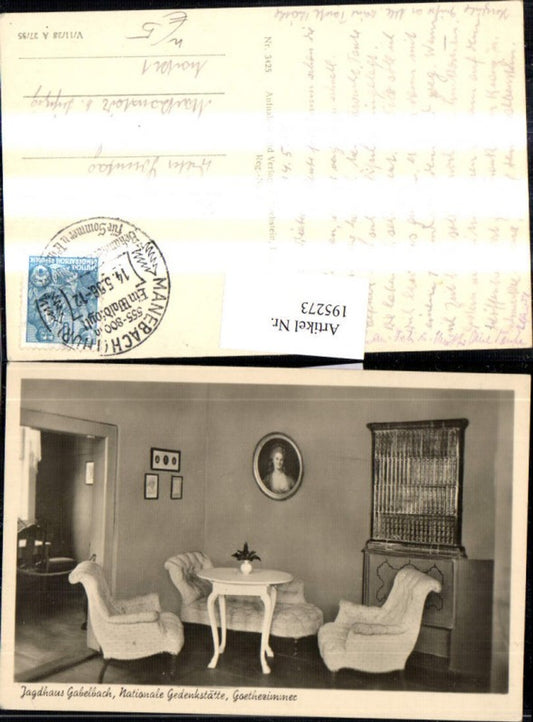 195273, Ilmenau Jagdhaus Gabelbach National Memorial Goethe Room