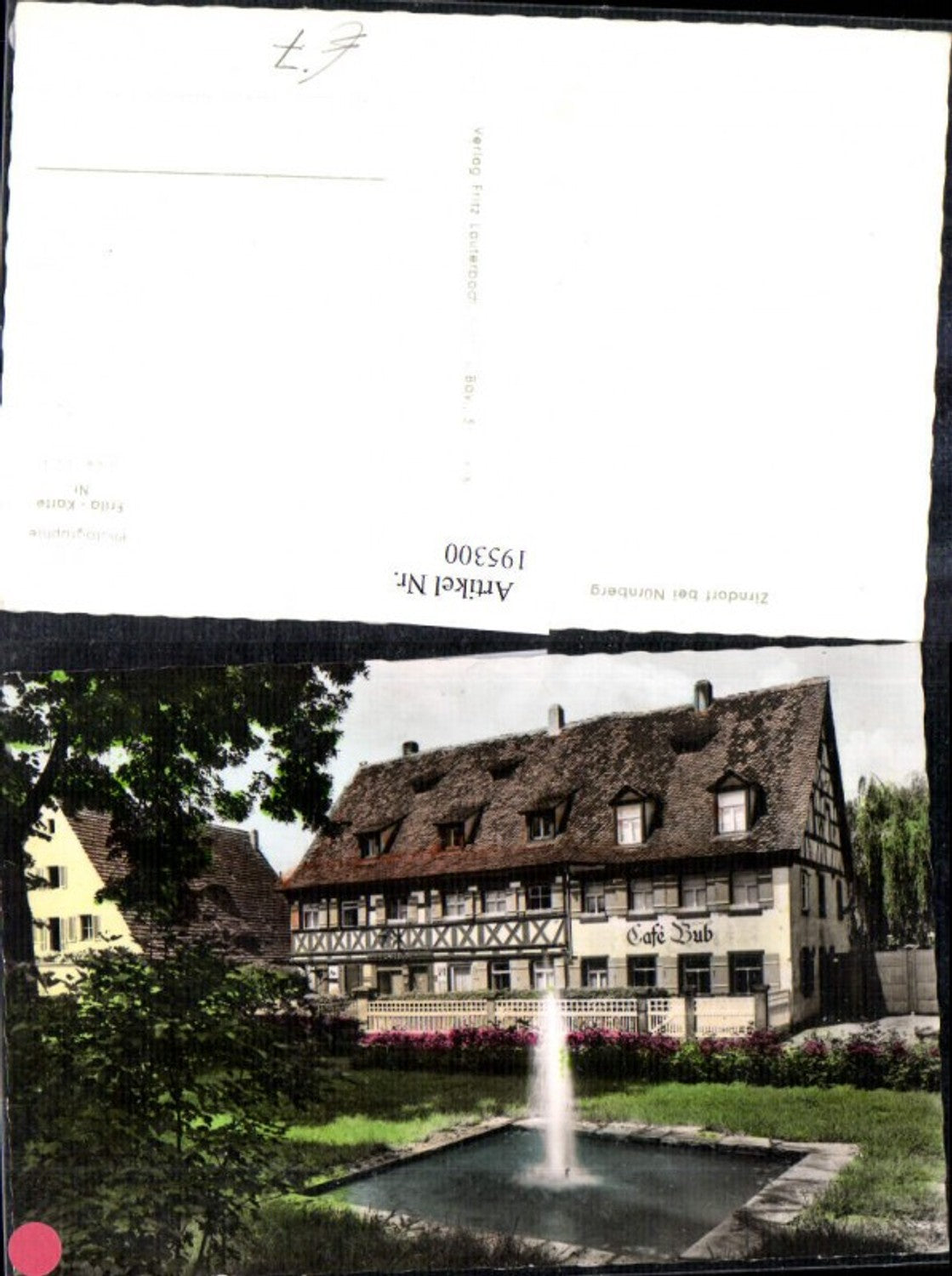 195300,Zirndorf b. Nürnberg Fürth Foto Ak Springbrunnen Brunnen