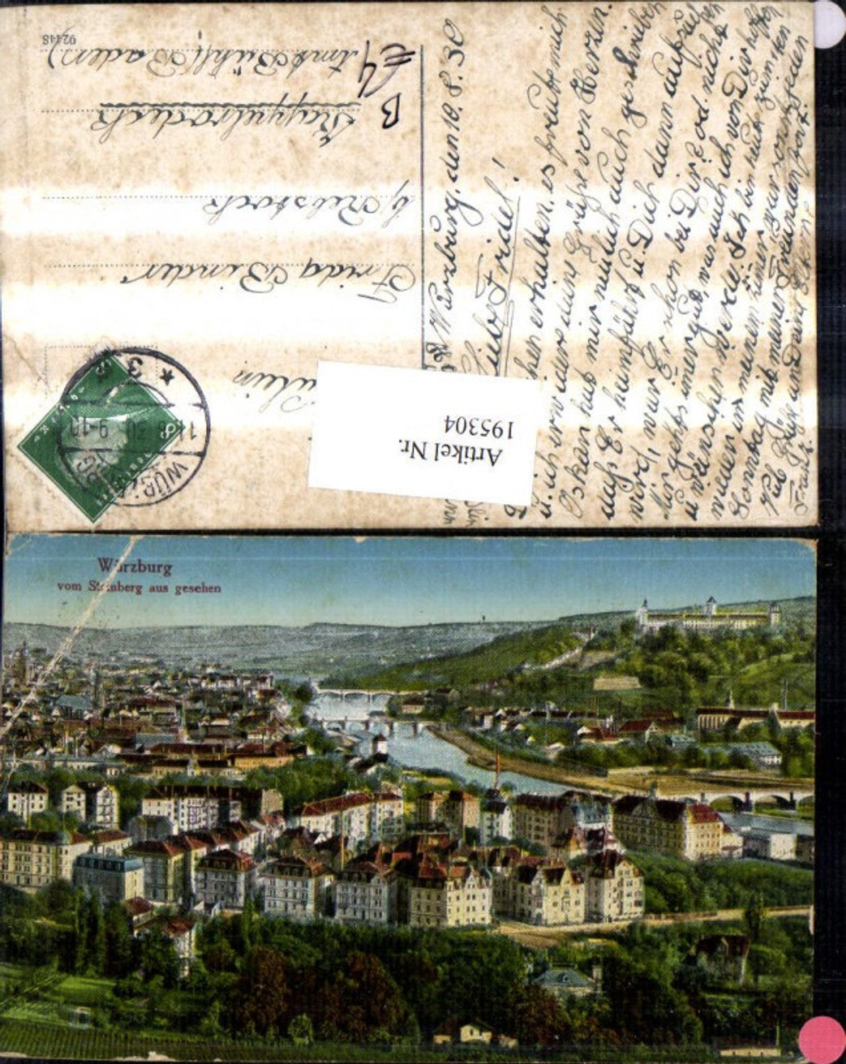 195304,Würzburg v. Steinberg aus gesehen