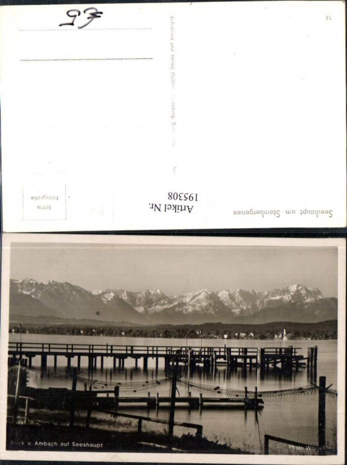 195307,Ambach a. Starnbergersee Blick a. Seeshaupt