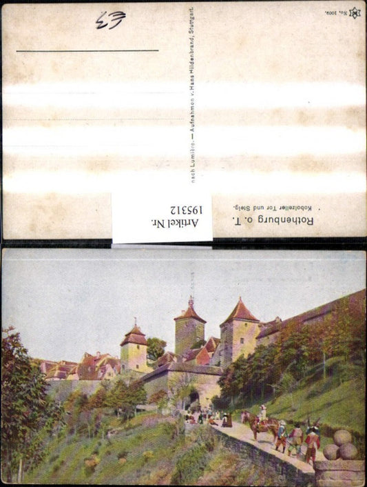 195312,Rothenburg o. Tauber Kobolzeller Tor u. Steig