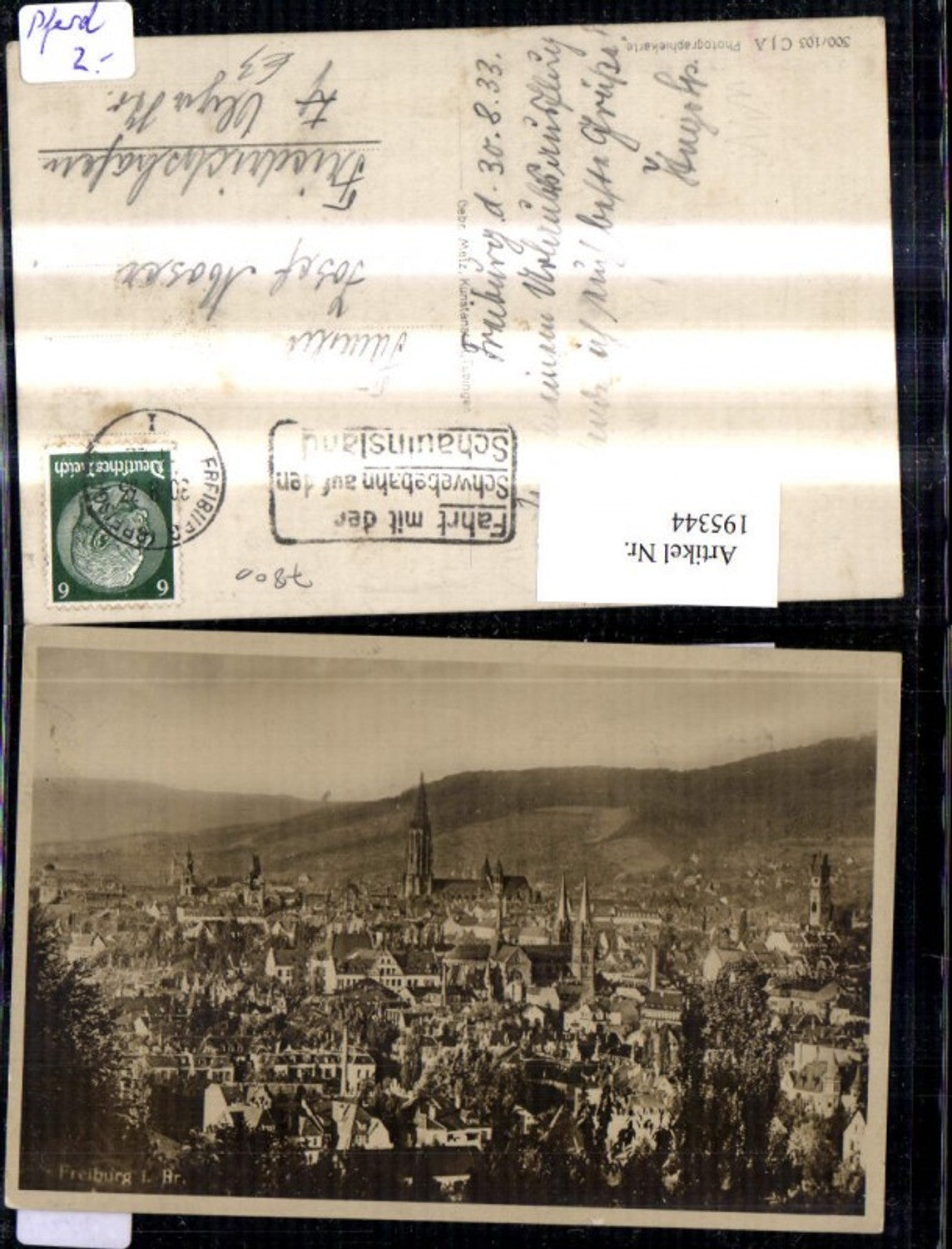 195344,Freiburg i. Breisgau Teilansicht m. Münster Kirche