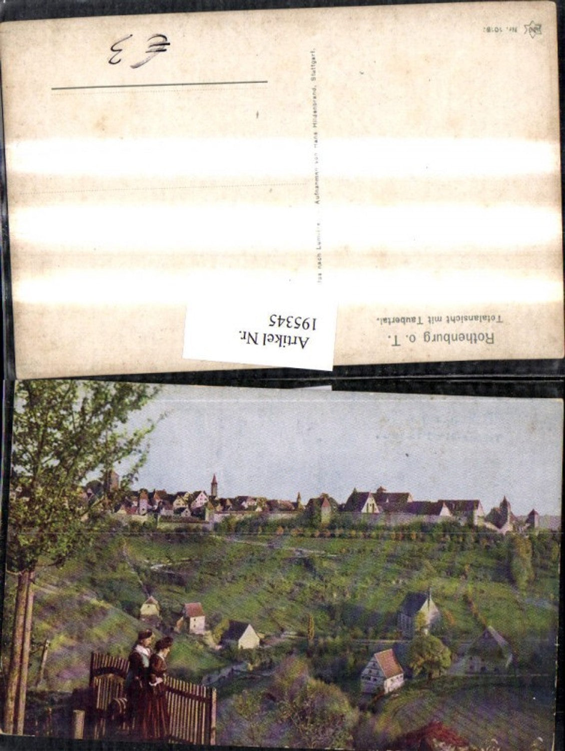 195345,Rothenburg o. Tauber Totalansicht m. Taubertal