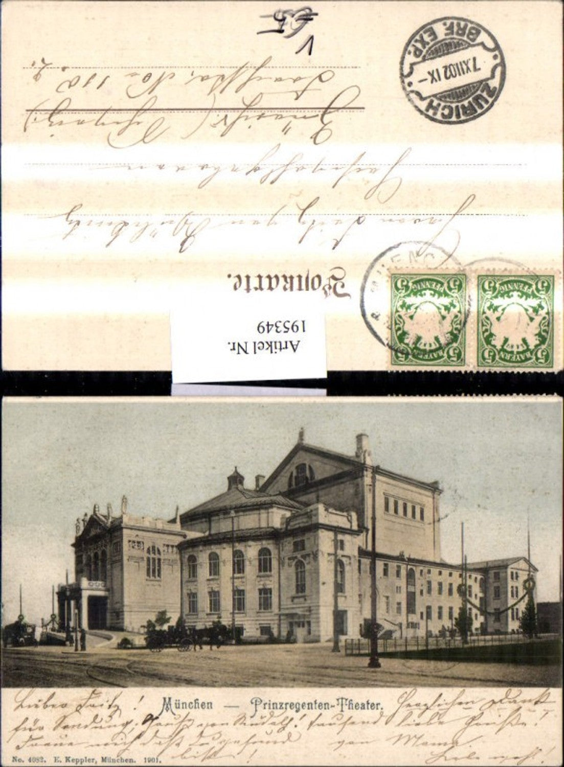 195349, Munich Prinzregenten Theater pub E. Keppler 4082
