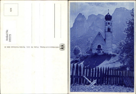 195375, SOS Children's Village 9/56 Church Chapel against mountain backdrop Wooden fence in the foreground