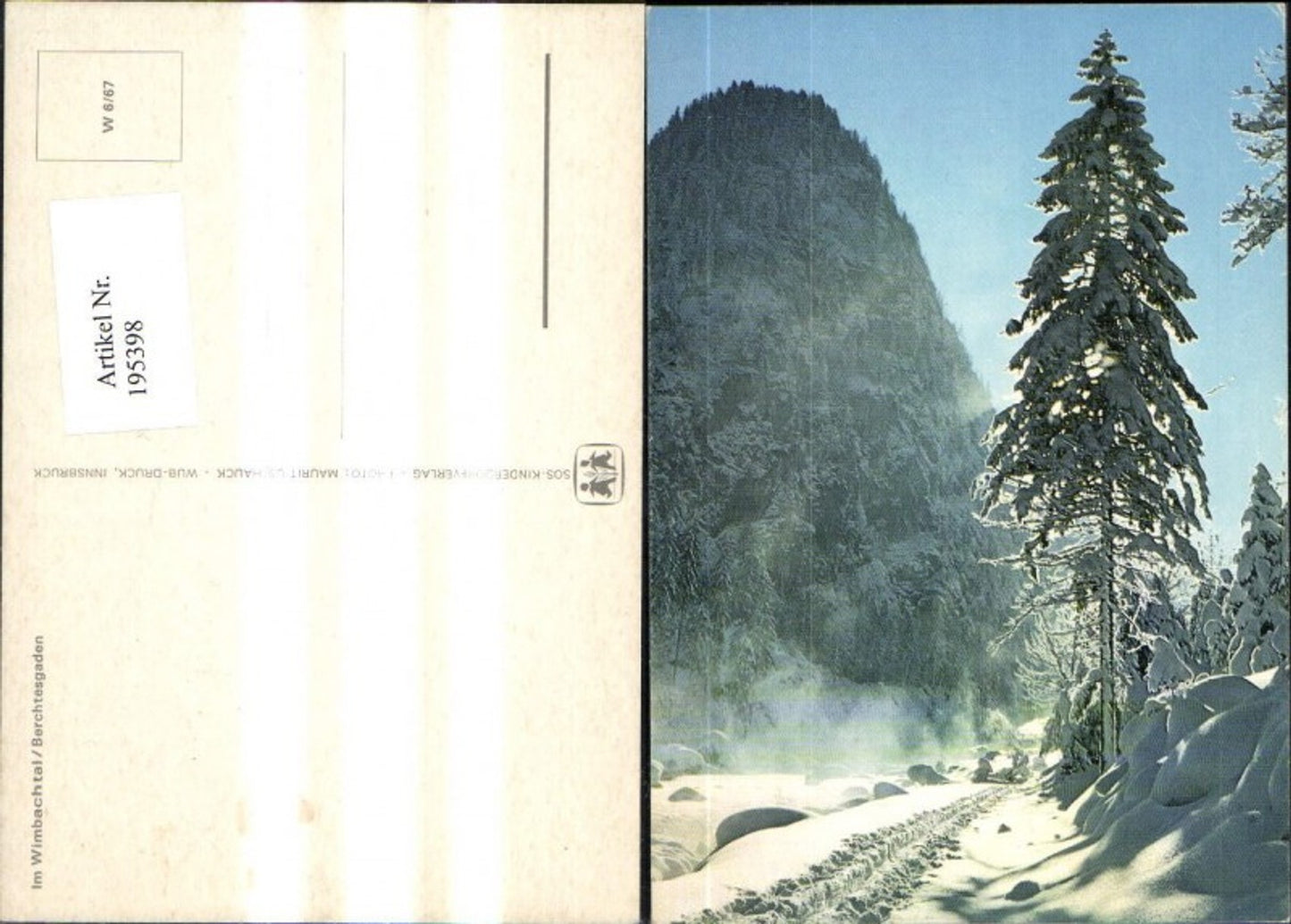195398, SOS Children's Village W 6/67 In the Wimbach Valley Berchtesgaden Winter Landscape