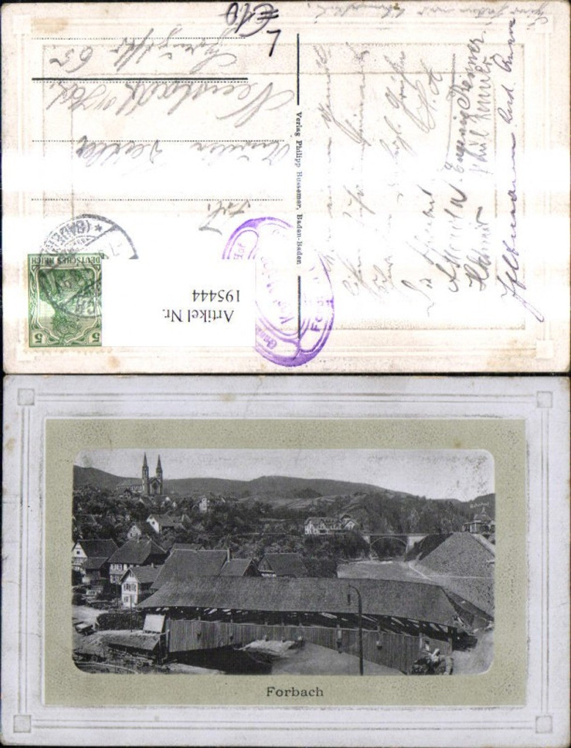 195444,Forbach Präge Litho  Passepartout