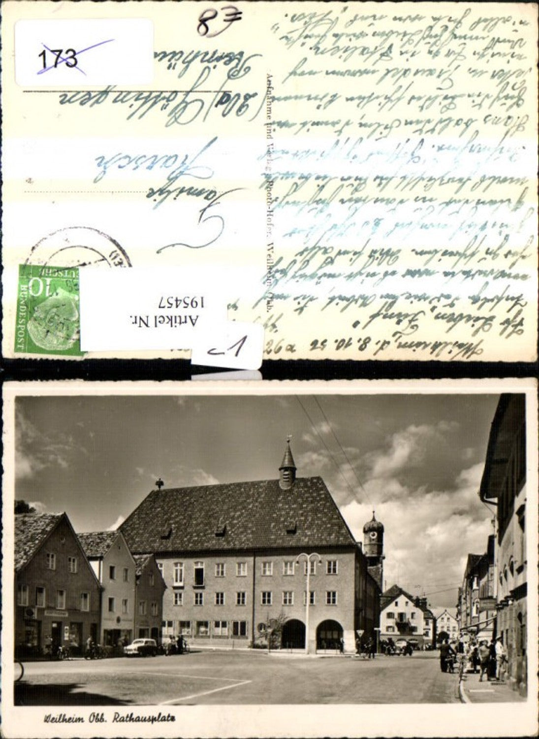195457,Weilheim i. Oberbayern Rathausplatz