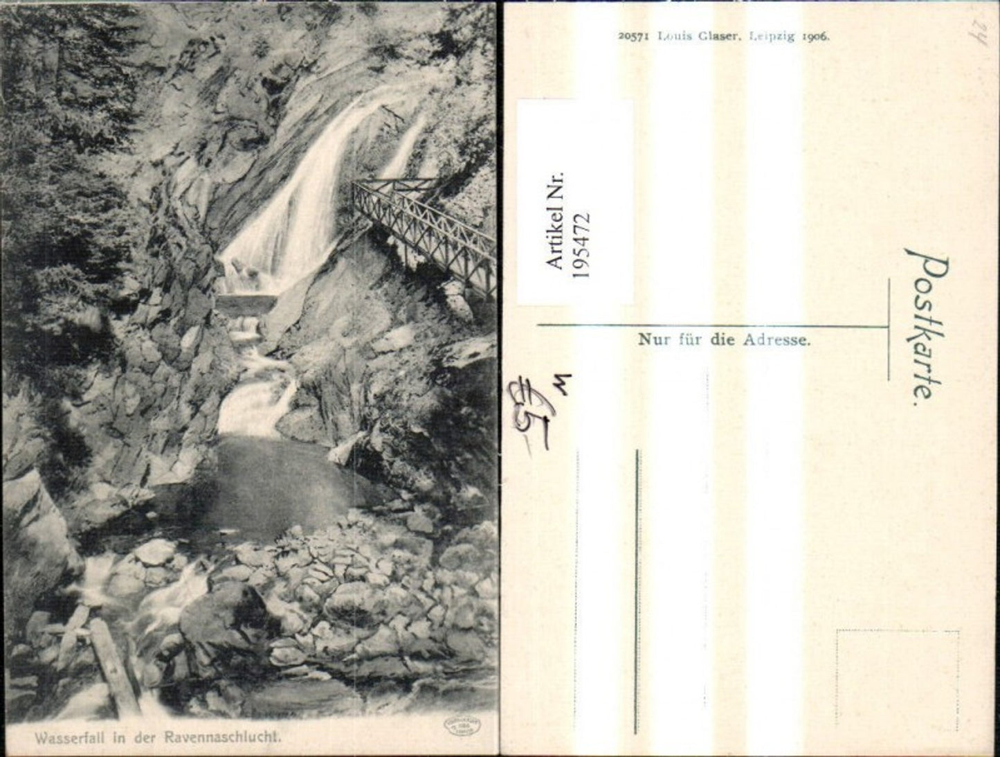 195472,Wasserfall i. d. Ravennaschlucht b. Breitnau