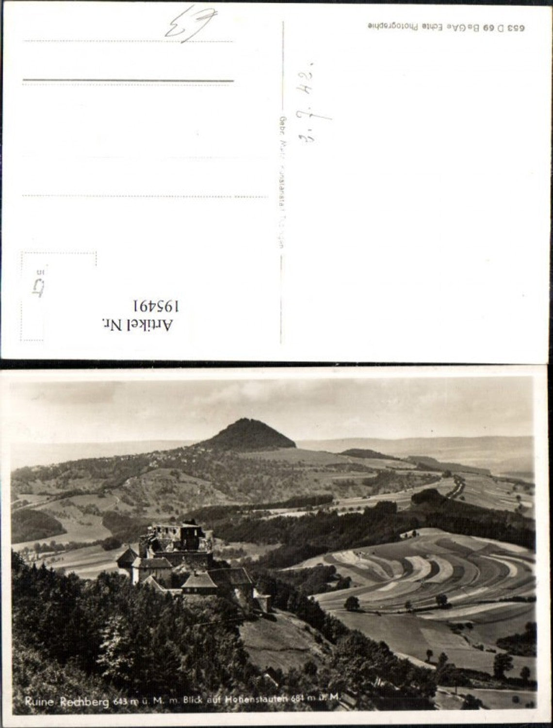 195491,Ruine Rechberg Blick auf Hohenstauten