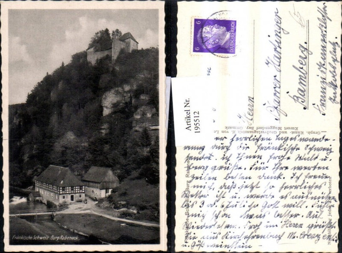 195512,Fränkische Schweiz Burg Rabeneck b. Waischenfeld