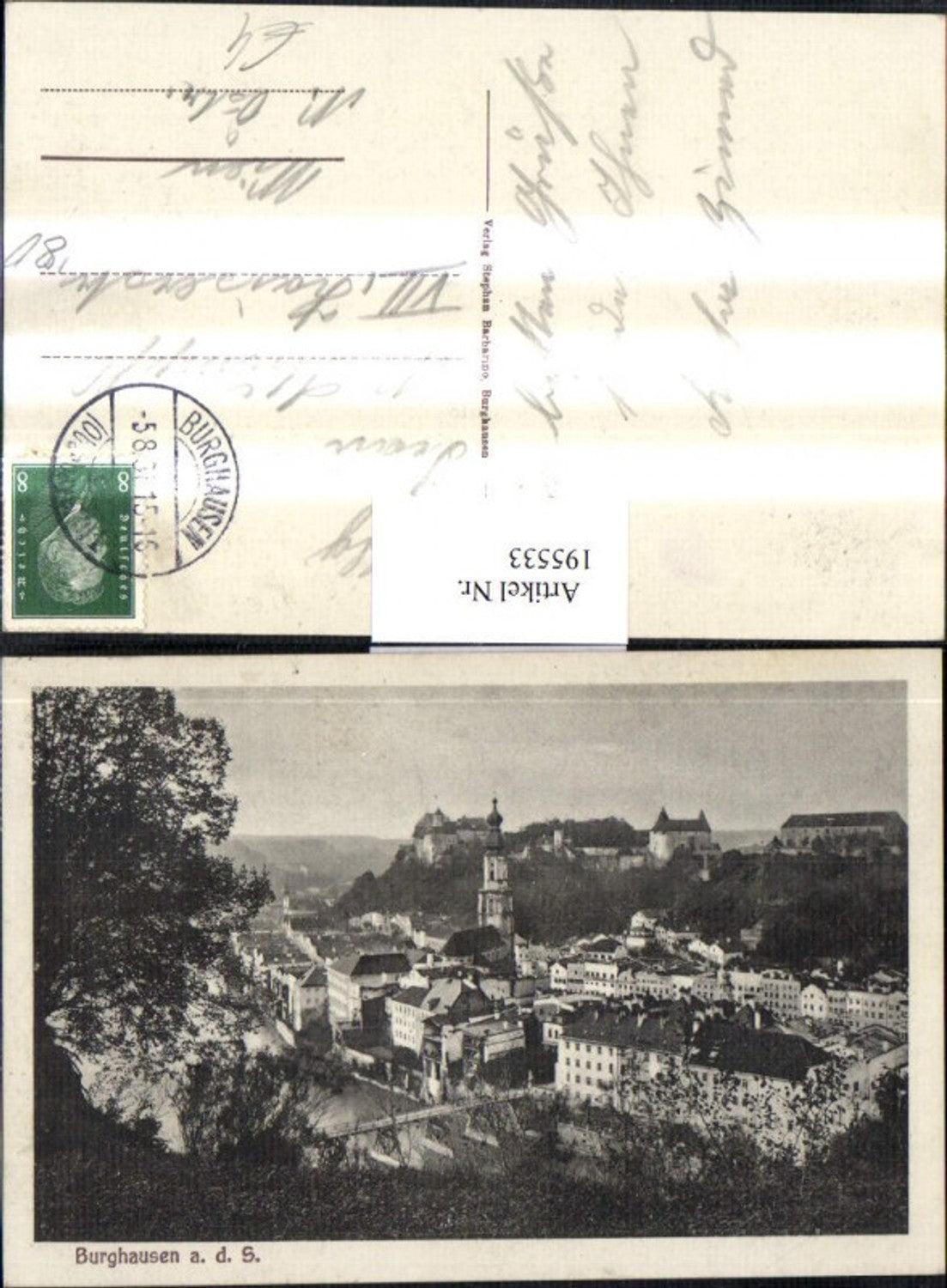 195533,Burghausen a. d. Salzach Teilansicht