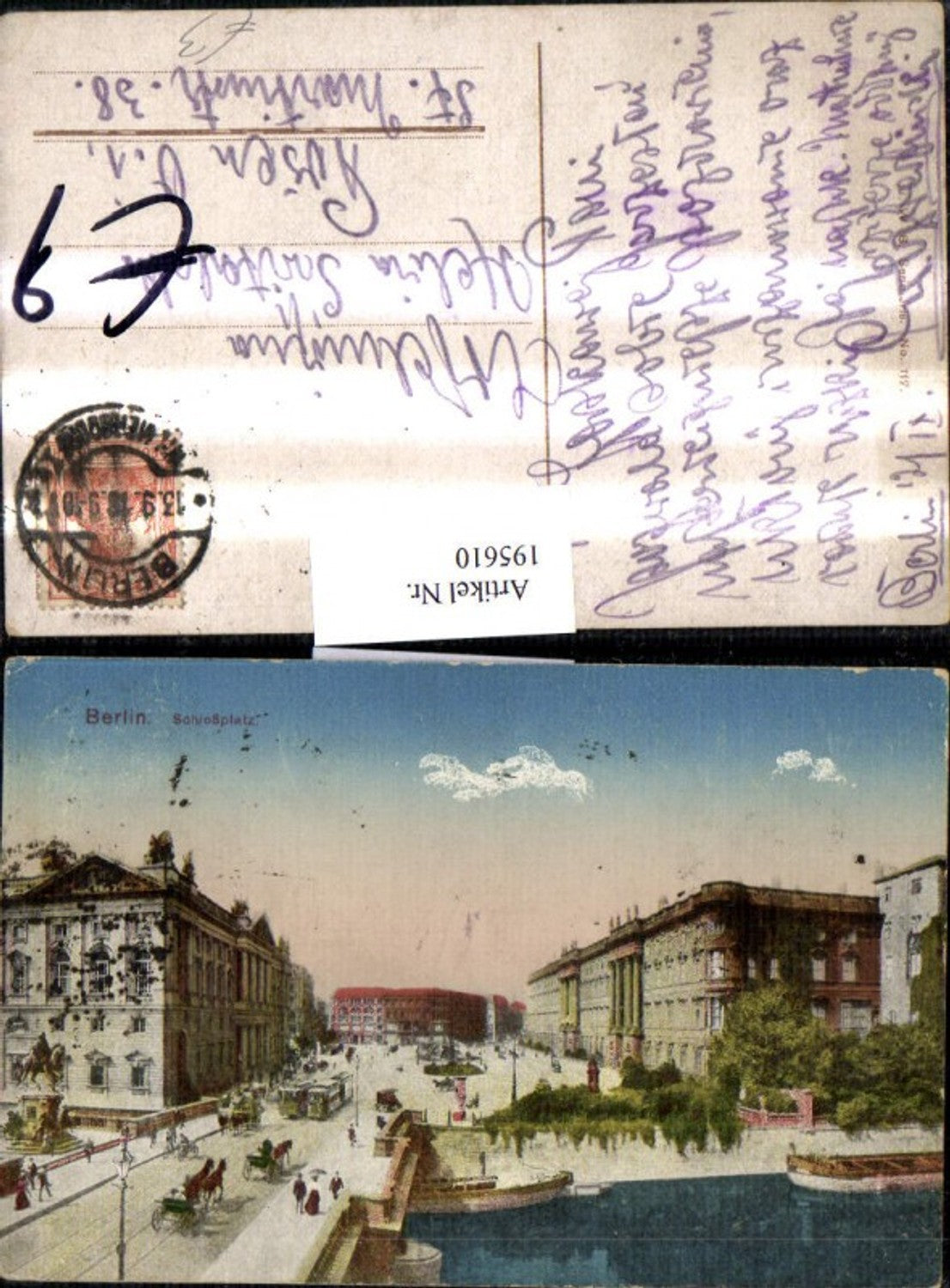 195610,Berlin Schlossplatz Straßenansicht Kutsche Straßenbahn