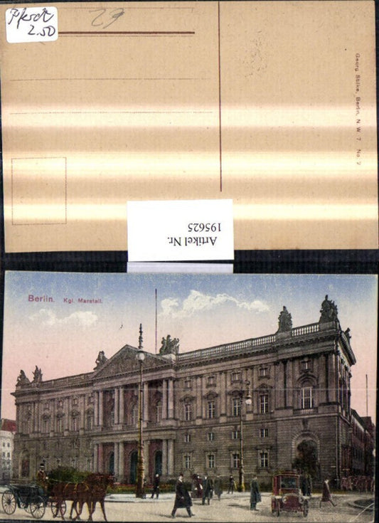 195625,Berlin Königlicher Marstall Gebäude Kutsche
