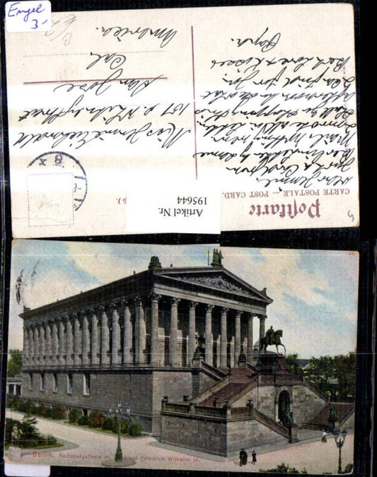 195644,Berlin Nationalgallerie m. Denkmal Friedrich Wilhelm 4