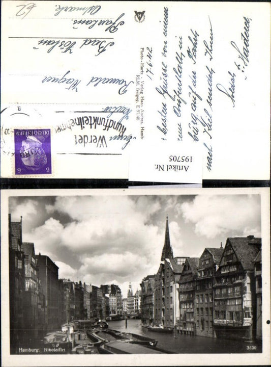 195705,Hamburg Nikolaiflet Ortsansicht Boote