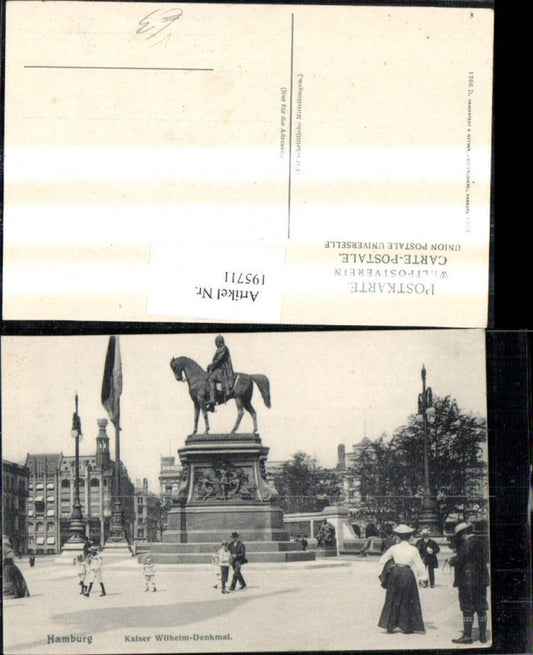 195711,Hamburg Kaiser Wilhelm-Denkmal pub Knackstedt & Näther 1266D
