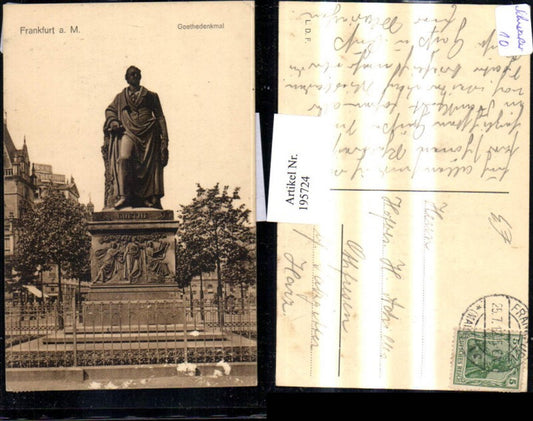 195724,Frankfurt a. Main Goethedenkmal Denkmal