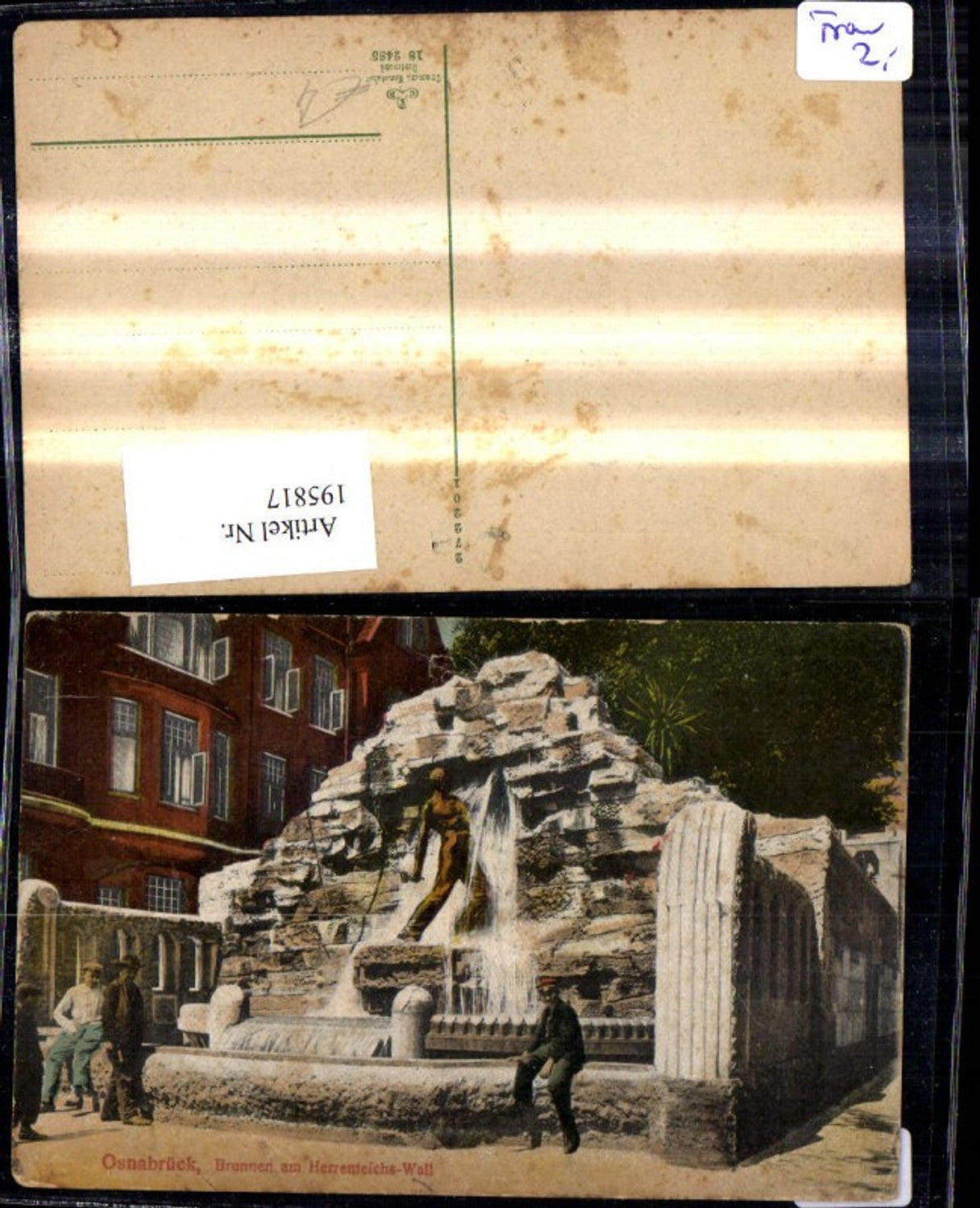 195817,Osnabrück Brunnen m. Herrenteichs Wall