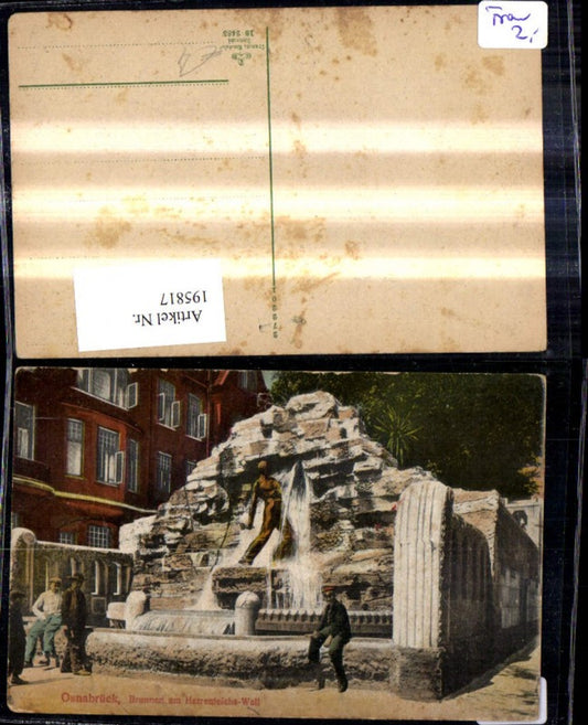 195817,Osnabrück Brunnen m. Herrenteichs Wall