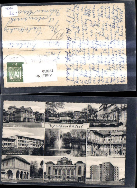 195830,Wolfenbüttel Mehrbild Ak Lessingtheater Schloß Rathausecke
