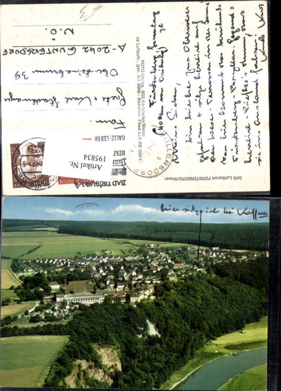 195834,Fürstenberg Weser Luftbild