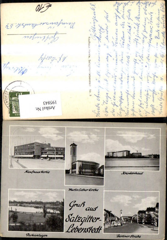 195843,Salzgitter Lebenstedt Mehrbild Ak Kaufhaus Hertie Krankenhaus Martin Luther Kirche