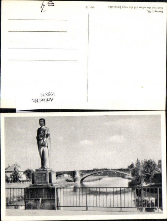 195875,Rheine i. Westfalen Blick v. d. alten a. d. neue Emsbrücke Brücke