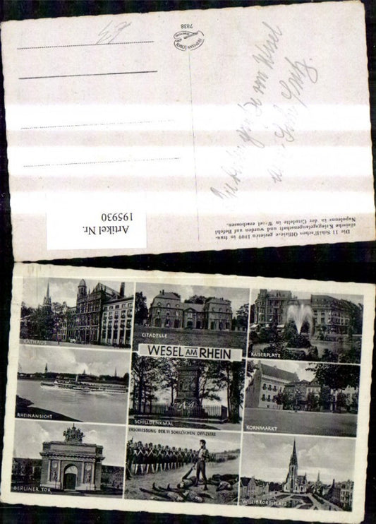 195930,Wesel a. Rhein Mehrbild Ak Kornmarkt Citadelle Kaiserplatz Rathaus