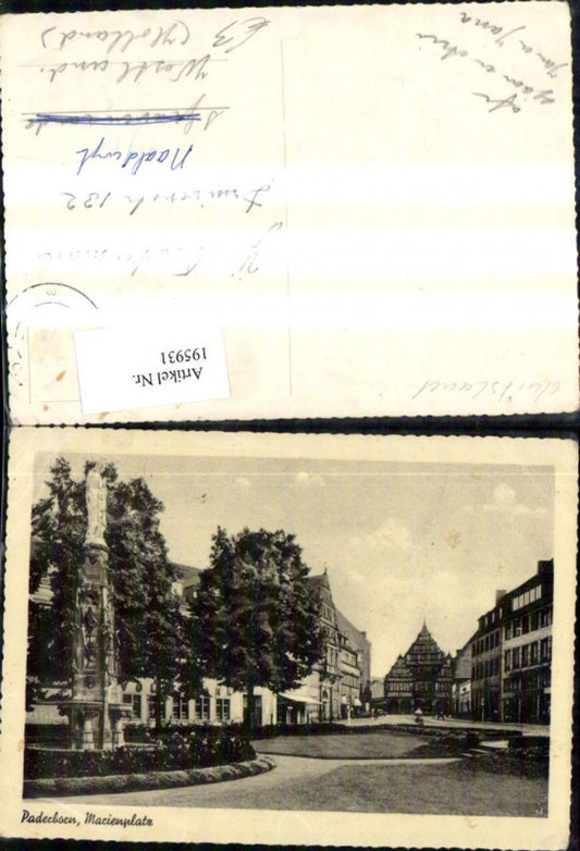 195931,Paderborn Marienplatz Statue Denkmal Brunnen