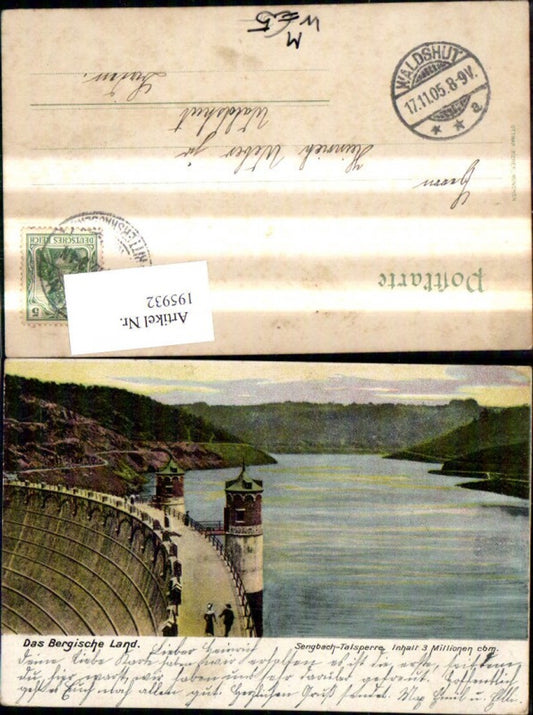 195932,Das Bergische Land Sengbach Talsperre Solingen Sperrmauer Stauwerk