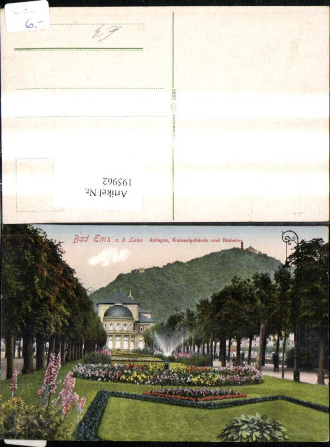 195962,Bad Ems a. d. Lahn Anlagen Kursaalgebäude u. Bäderley