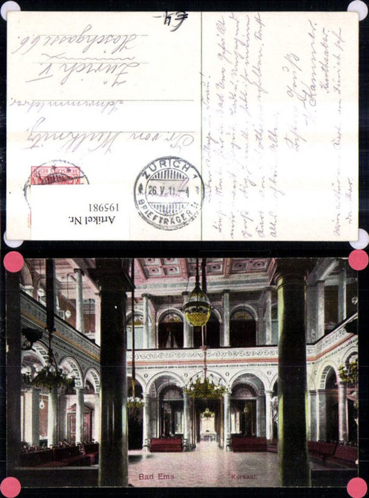 195981,Bad Ems Kursaal Innenansicht