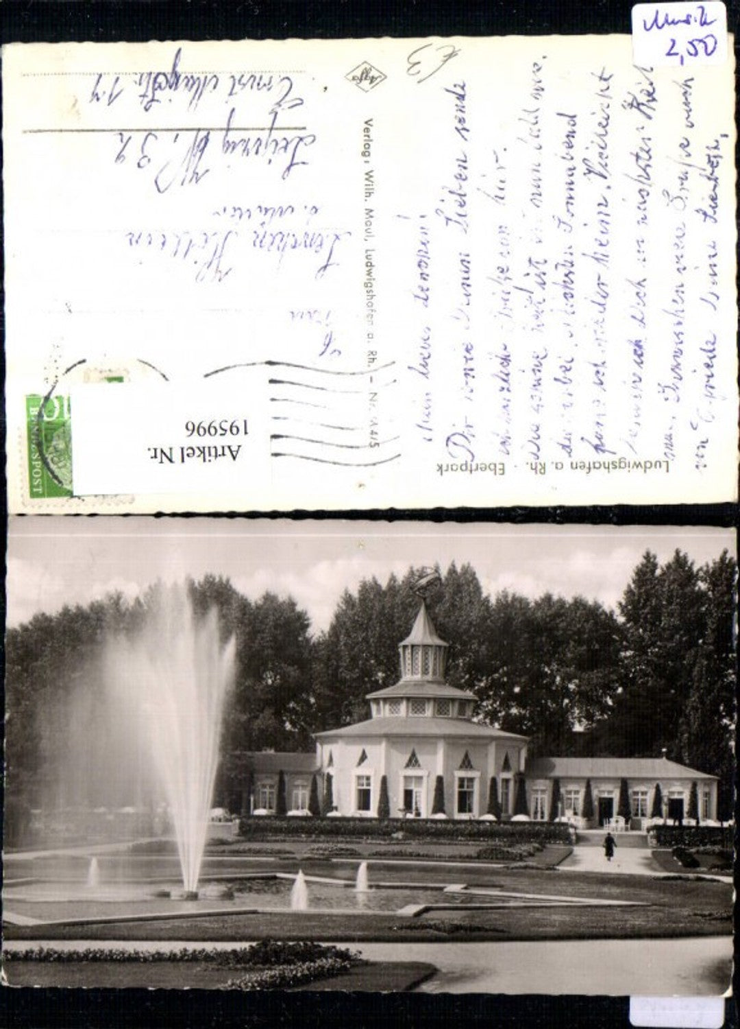195996,Ludwigshafen a. Rhein Ebertpark Springbrunnen Brunnen