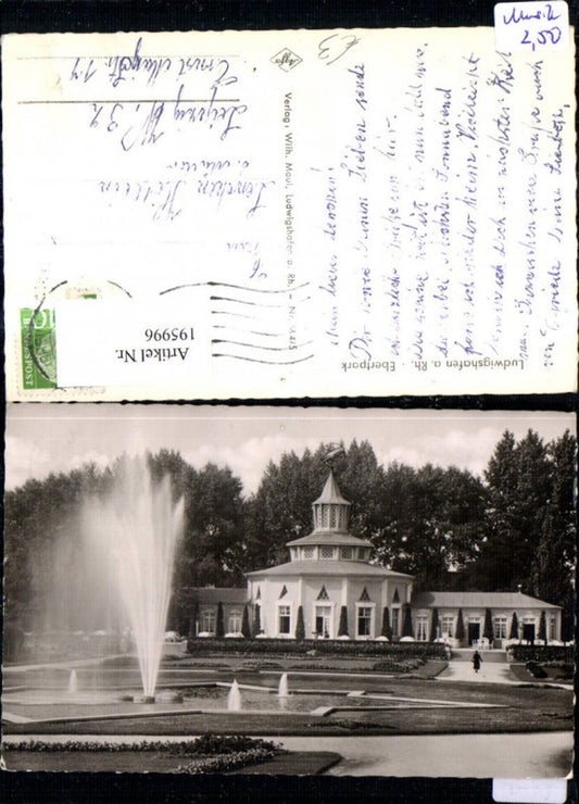 195996,Ludwigshafen a. Rhein Ebertpark Springbrunnen Brunnen