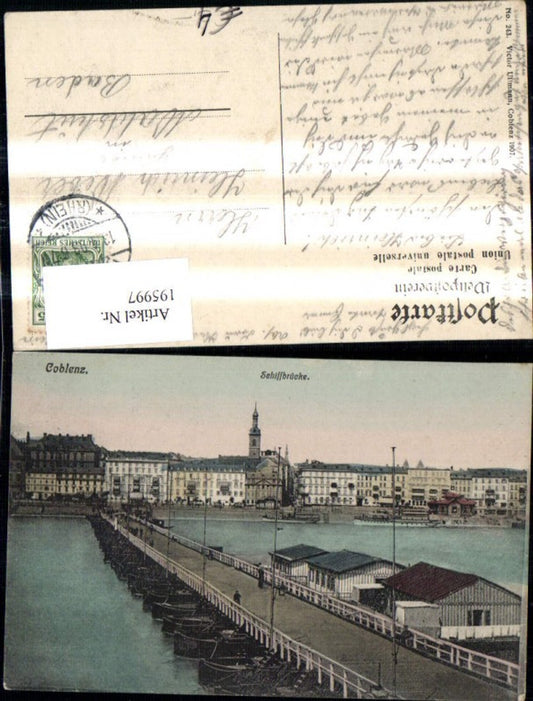 195997,Coblenz Koblenz Schiffbrücke Brücke