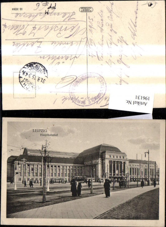 196131,Leipzig Hauptbahnhof Bahnhof Feldpost 1915