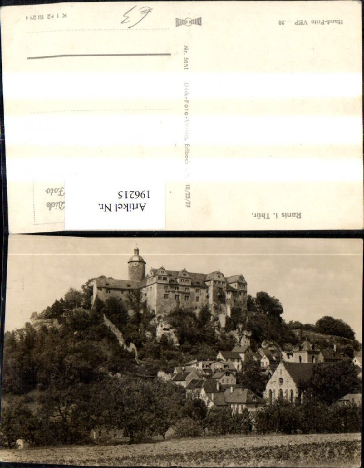 196215,Ranis i. Thüringen Schloss Burg