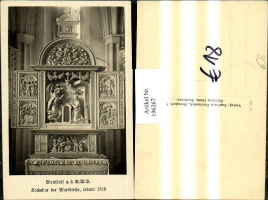 196267,Sierndorf Hochaltar d. Pfarrkirche Innenansicht