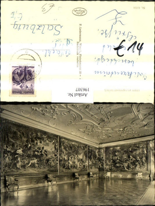 196307,Stift Kosterneuburg Kaisertrakt Gobelinsaal Innenansicht