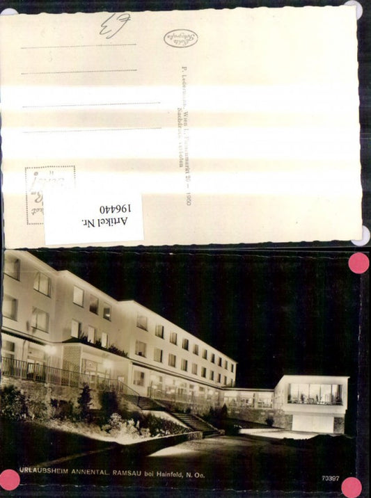 196440,Ramsau b. Hainfeld Urlaubsheim Annental b. Nacht Foto Ak