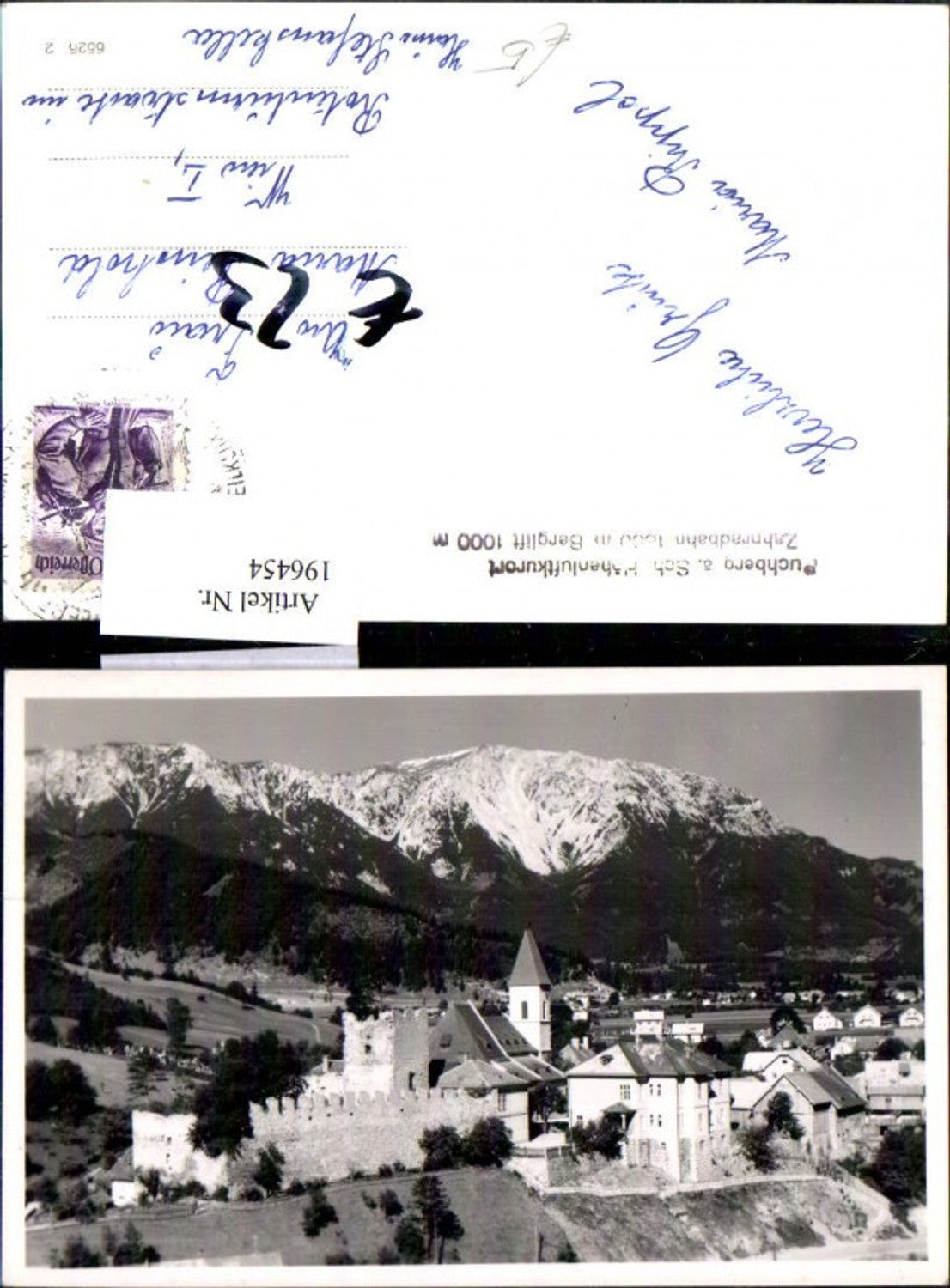196454,Puchberg a. Schneeberg Teilansicht Burg