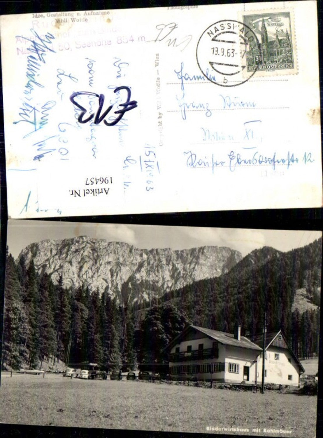 196457,Binderwirtshaus m. Kahlmäuer b. Nasswald