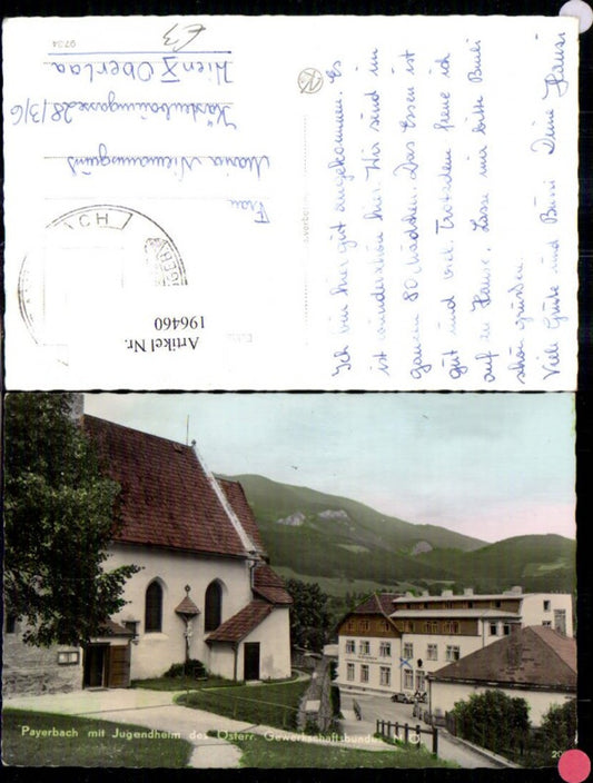 196460,Payerbach m. Jugendheim d. Österreichischen Gewerkschaftsbundes Kirche