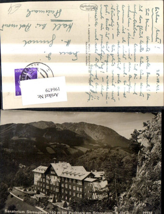 196479,Sanatorium Strengberg b. Puchberg am Schneeberg