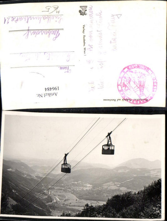 196484,Raxbahn Tiefblick auf Reichenau Seilschwebebahn