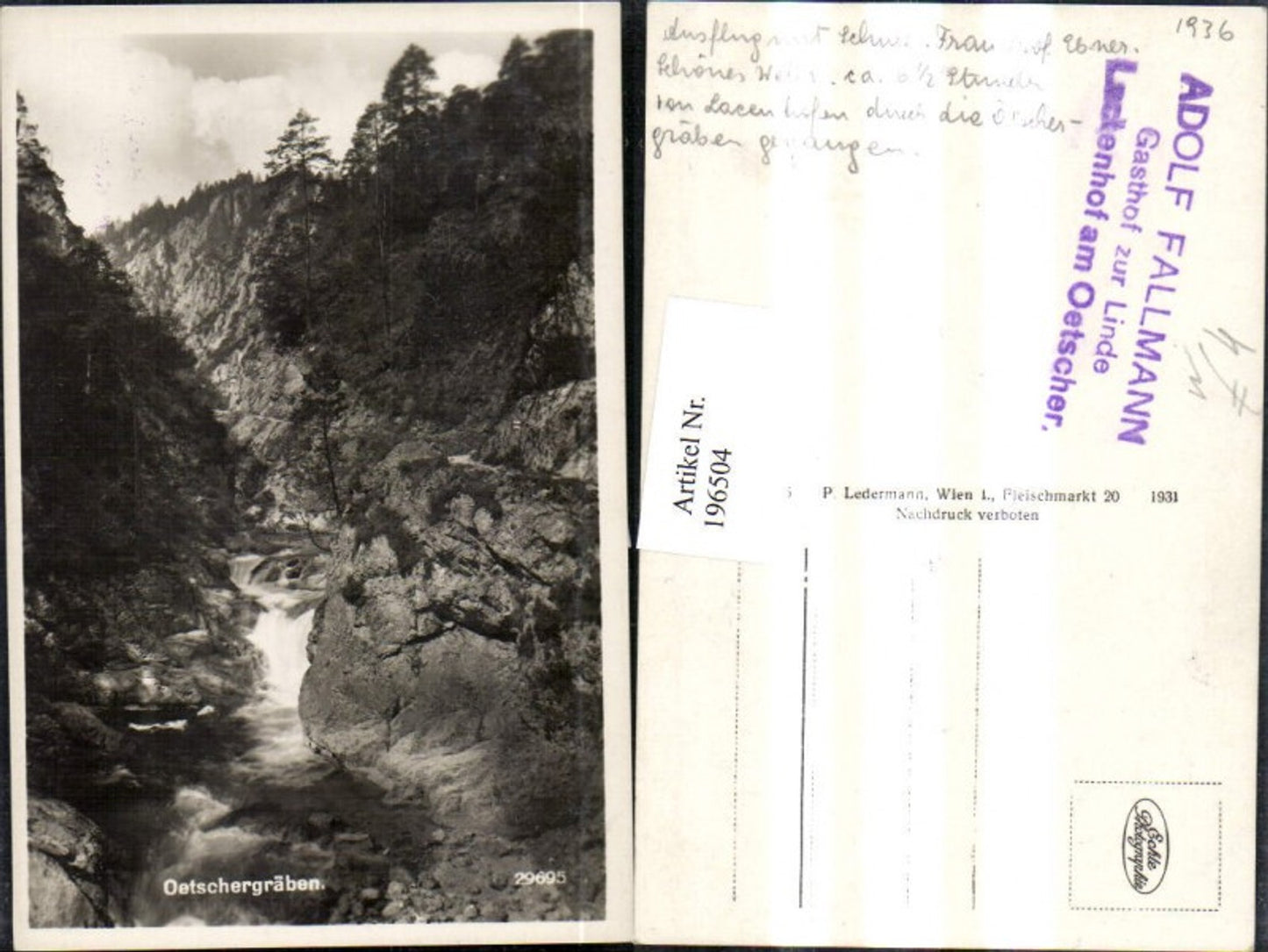 196504,Ötschergräben Tormäuer b. Gaming Kienberg Buchenstuben Partie